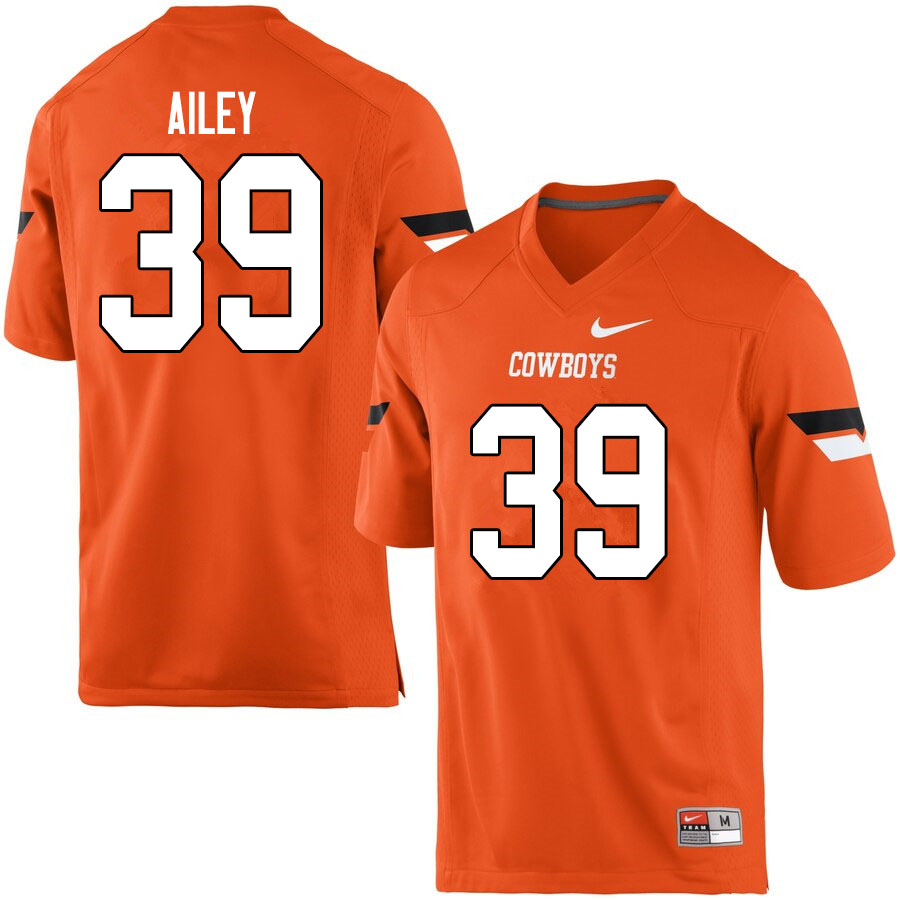 Men #39 Trevor Ailey Oklahoma State Cowboys College Football Jerseys Sale-Orange